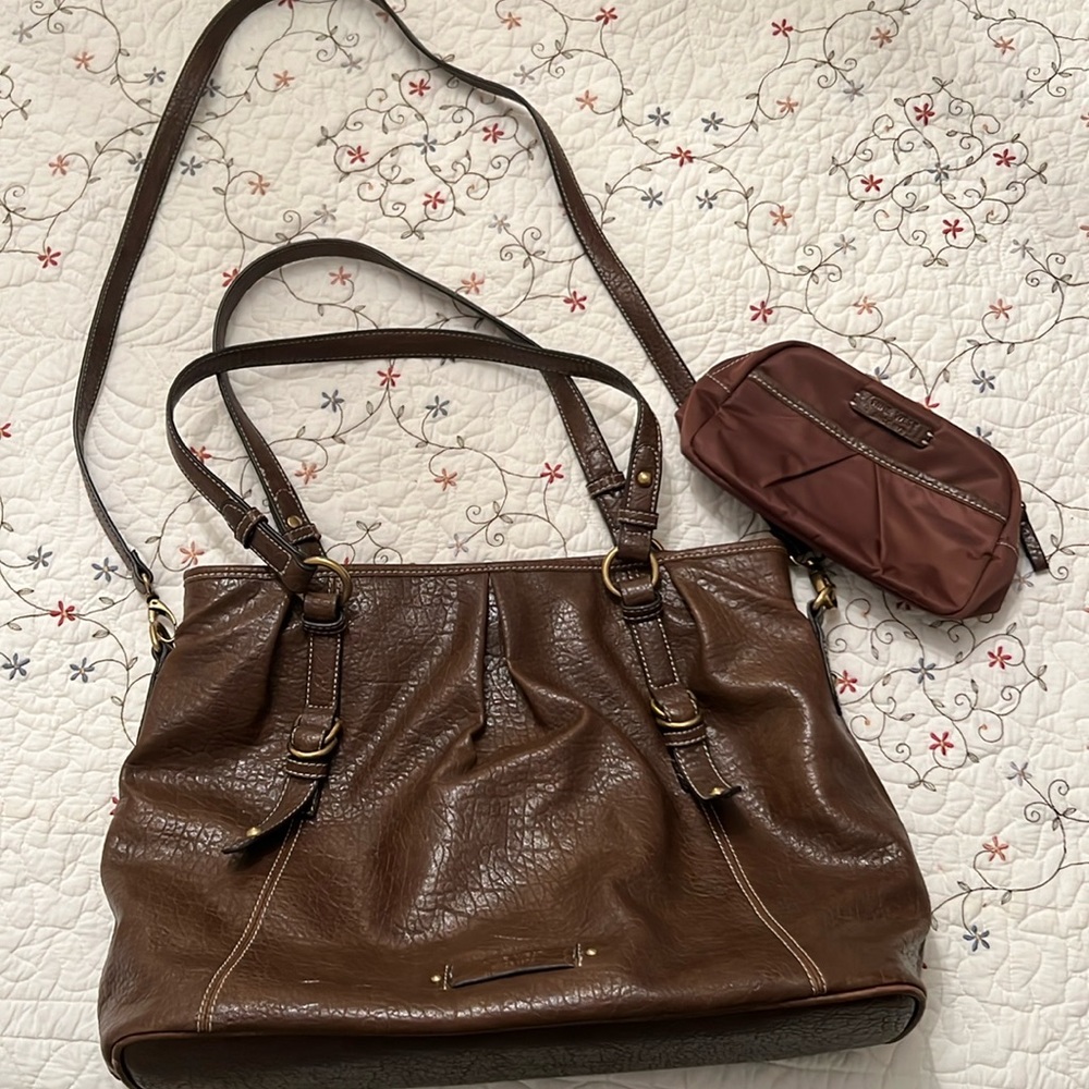 Nine West Multiple straps bag with matching cosmetic bag